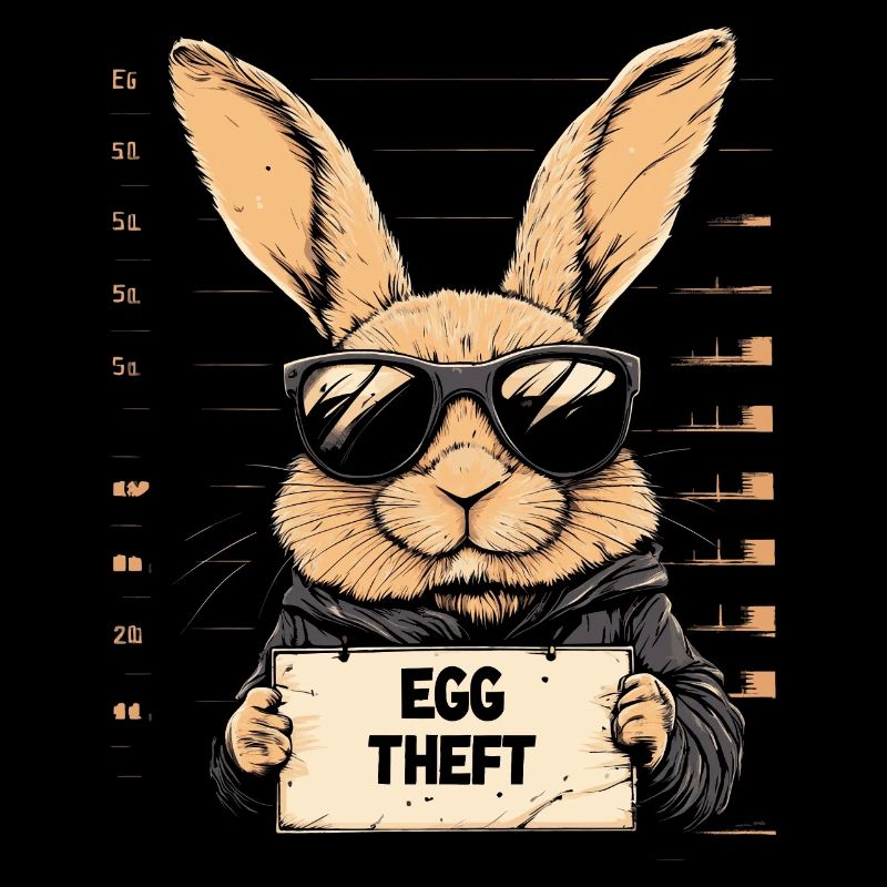 Bunny Egg Thief Easter Bunny Mugshot Police Photo Easter