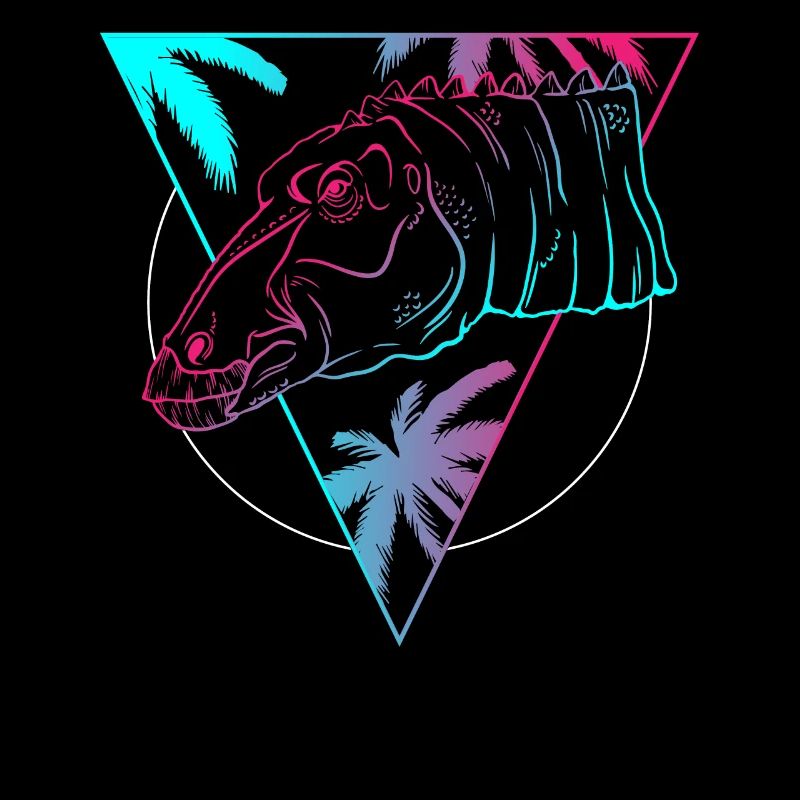 Farbiger Dino Kreis Kunst Geschenk
