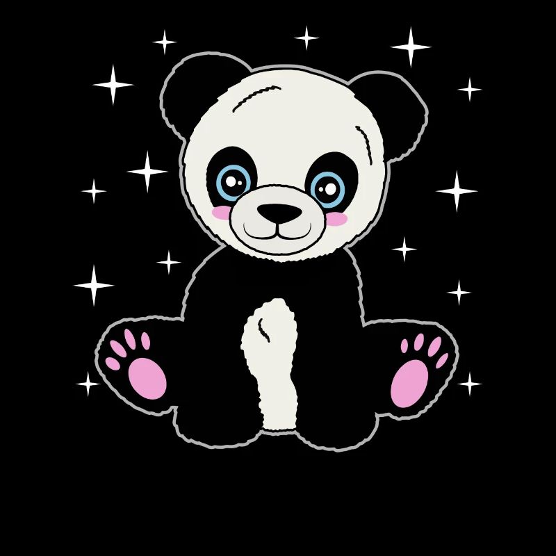 Panda en peluche sous les étoiles