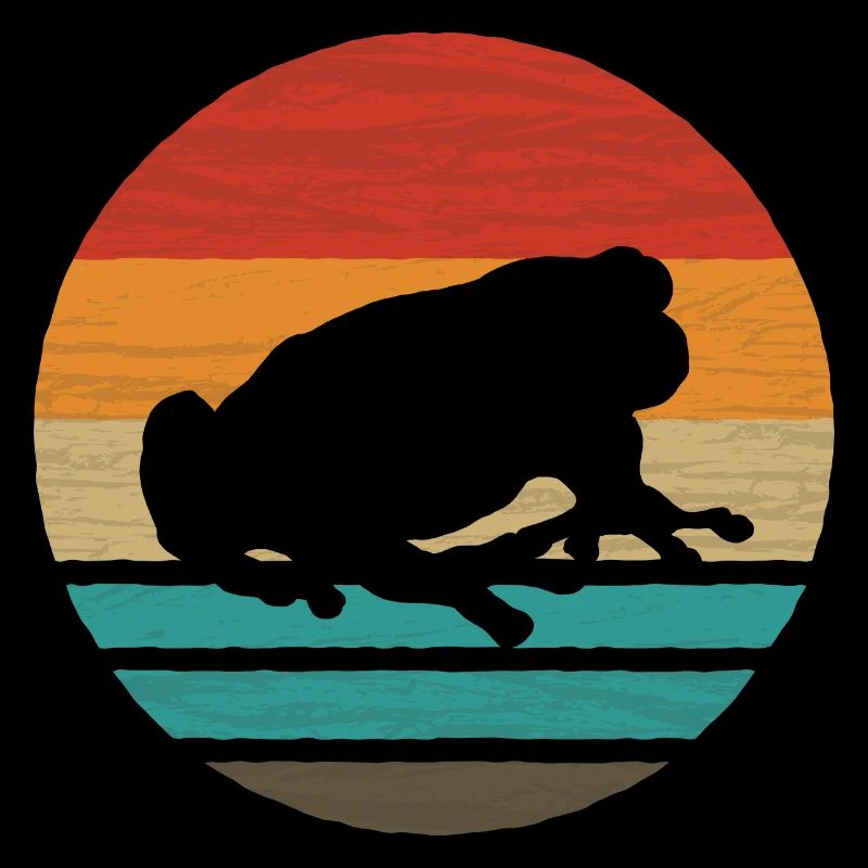 Frog Retro Style Vintage