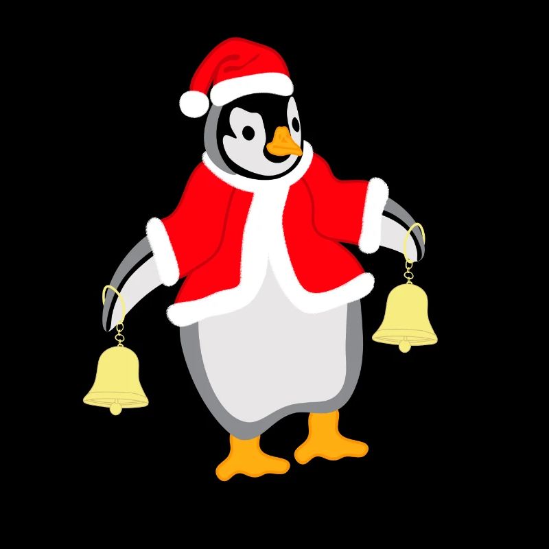 Weihnachtspinguin, Pinguin, Weihnachten, Glocken