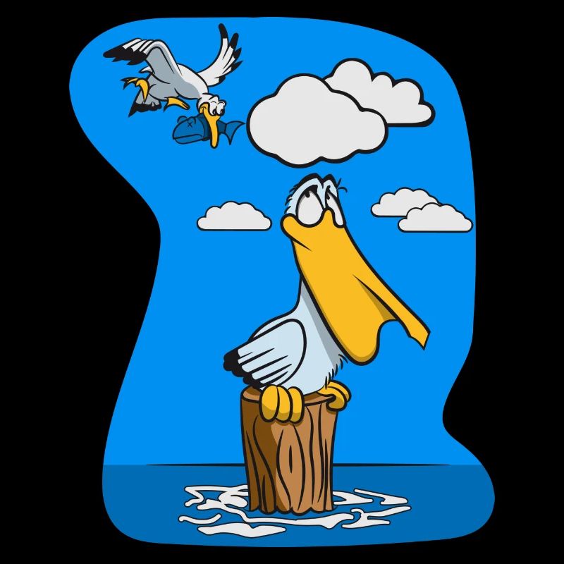 Oiseau de mer oiseau de mer volant drôle