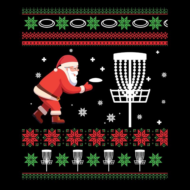 Frisbee-Golf-hässliche Weihnachtsstrickjacke