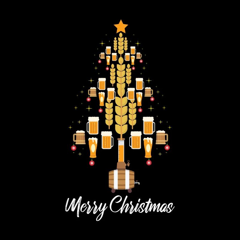 Joyeux Noël Bière Arbre De Noël Noël