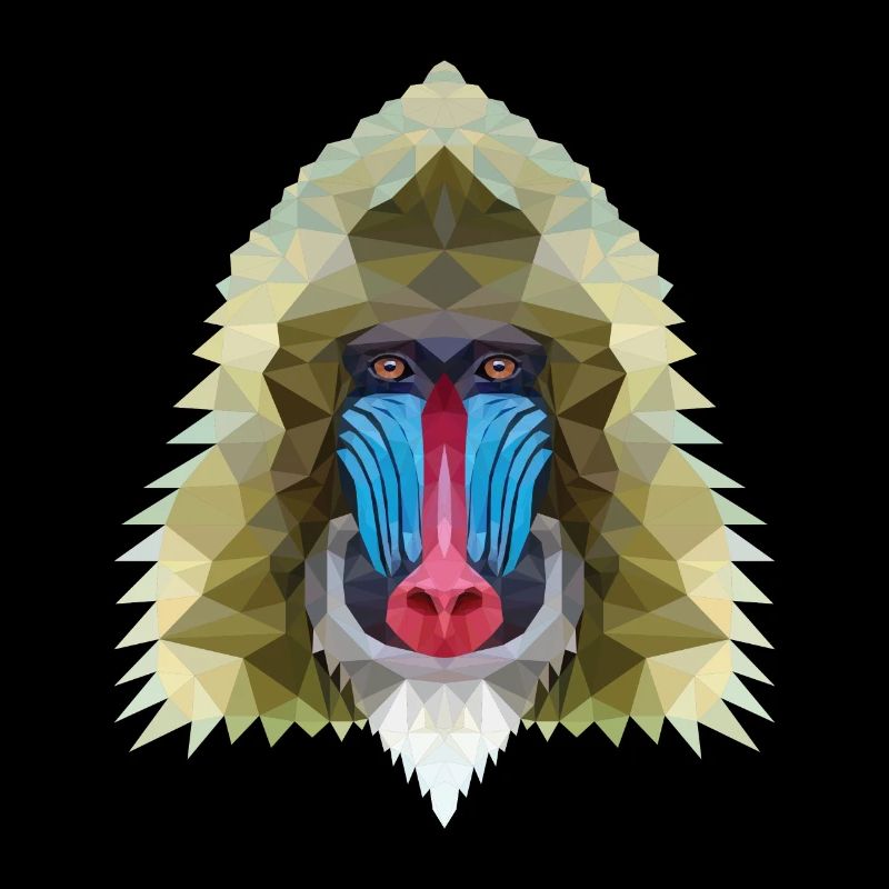 Cadeau de conception de polygone de singe