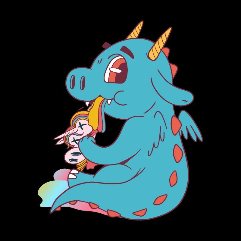 Drache letzer Einhorn Geschenk