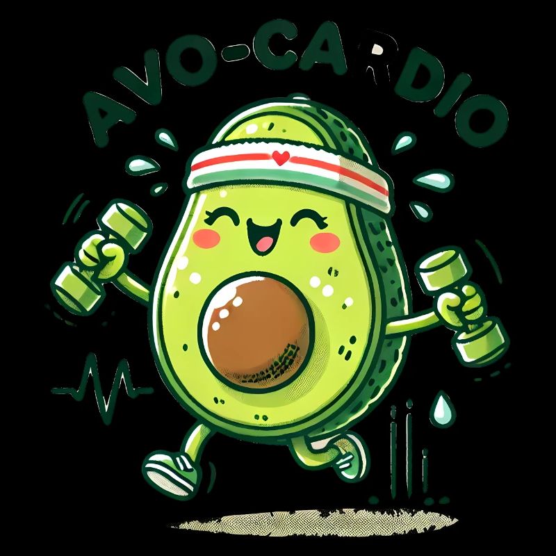 Funny Avocado Workout Cardio, Avocadio