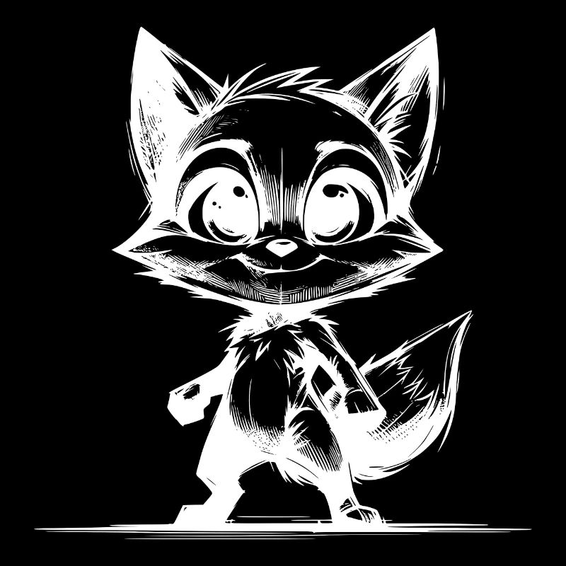 Baby Fox Kids Drawing Sketch
