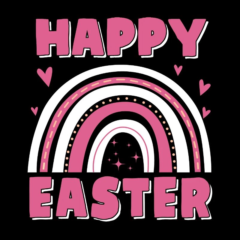 Cute Happy Easter Rainbow