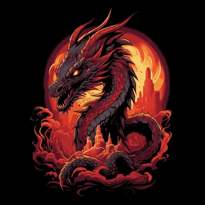 Fantasy Drache Feuerdrache