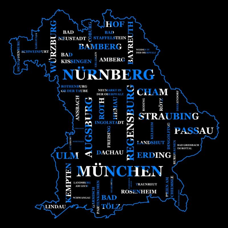 Contour de l’État du pavillon de la Bavière Munich Ulm