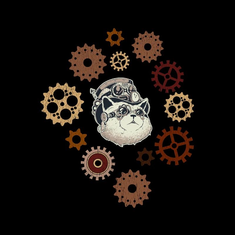 Cat Steampunk Hat Science Fiction Fantasy Cat