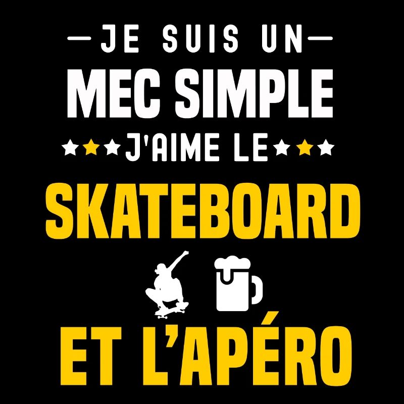 apéro skateboard mec simple