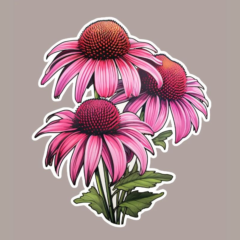 Échinacée 3 Fleurs