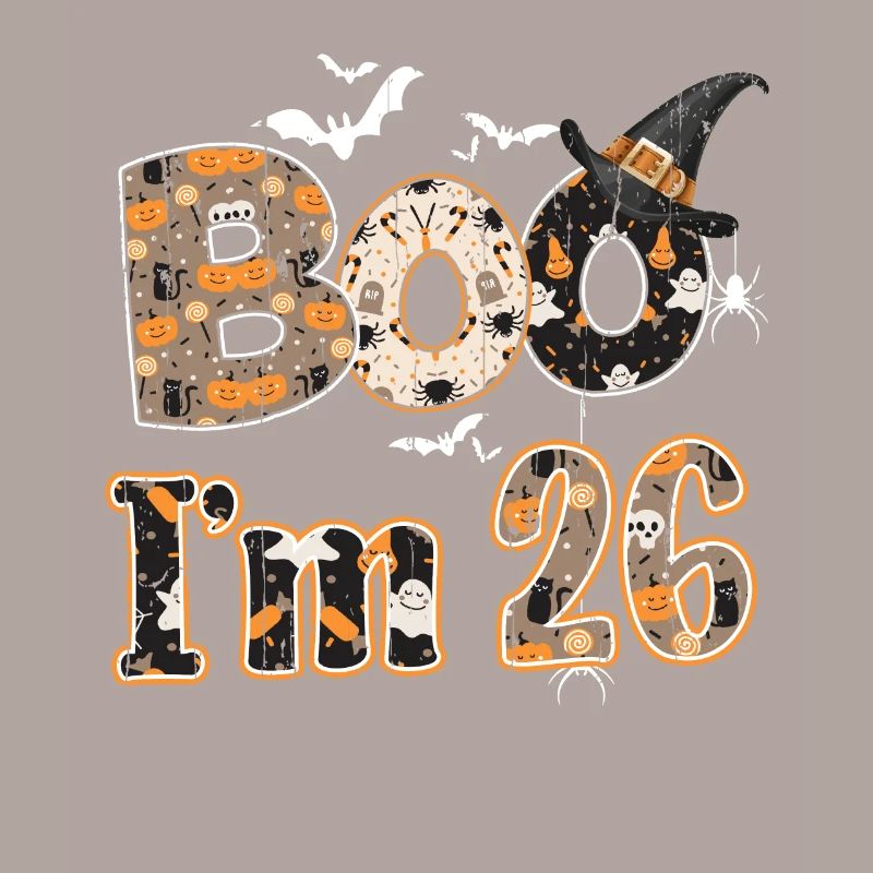 Halloween Pattern Ghost Creatures Birth Age 26