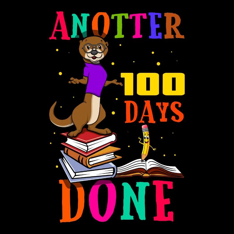 Happy 100th Day Done Otter 100 Tage Schule