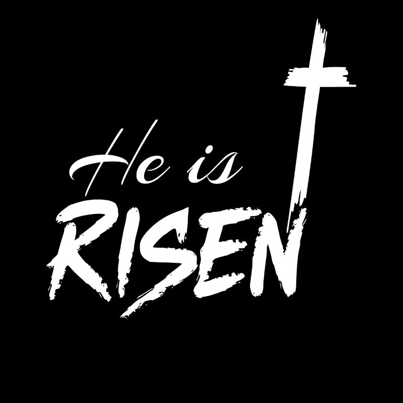 Easter He Is Risen Cross Message