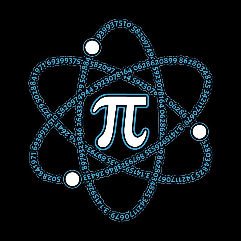 Pi Tag Atomic Number Circles Design