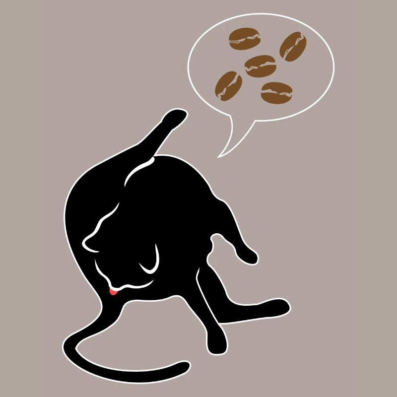 Cat licks butt and thinks about coffee caffeine