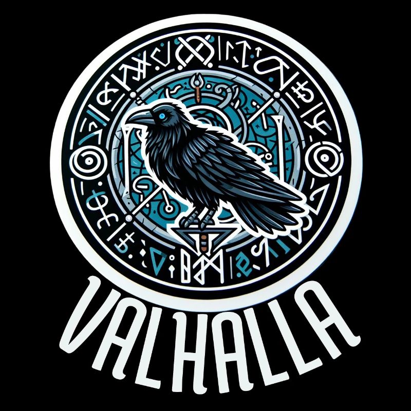 Wikinger Nordische Rune Rabe Odins Walhalla