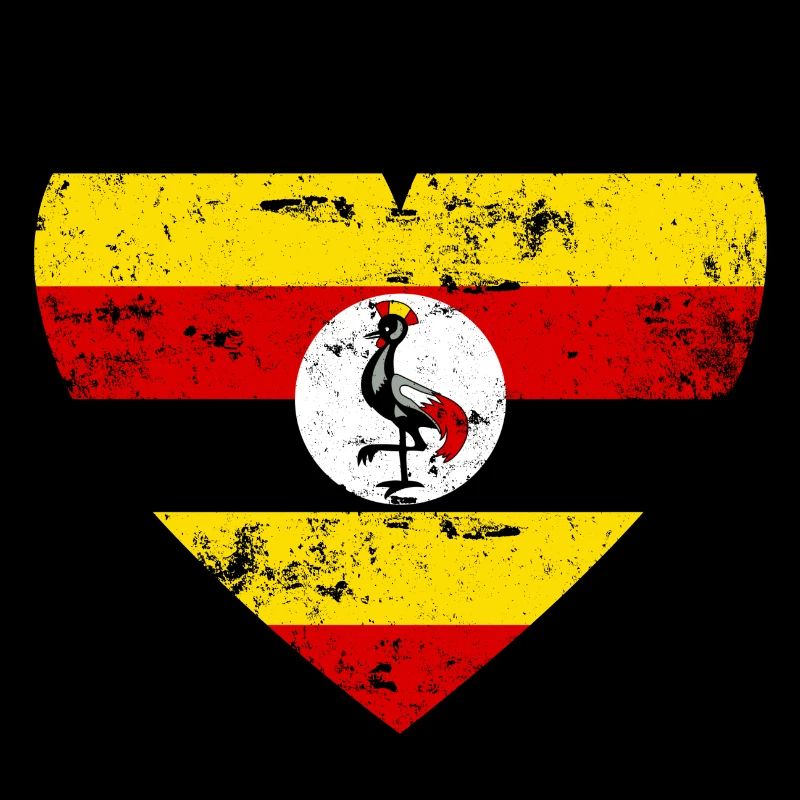 Coeur de drapeau de l’Ouganda