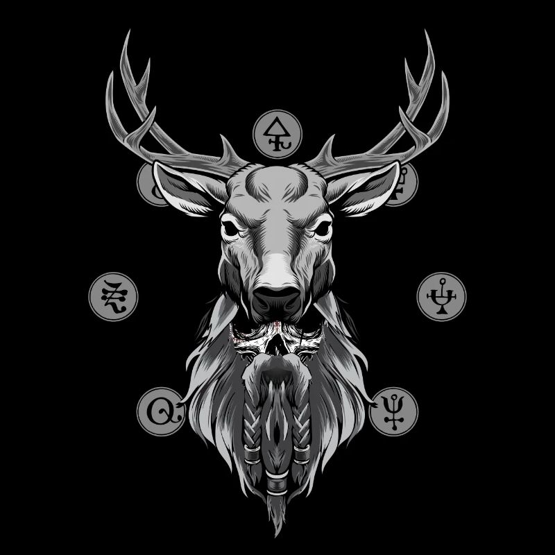 Viking mit Hirsch