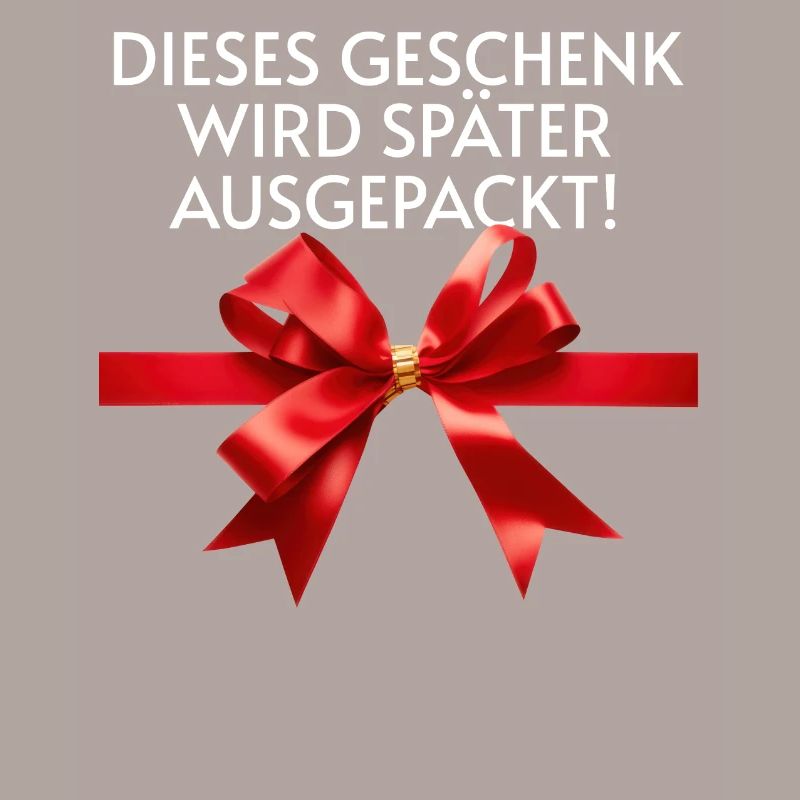 Weihnachtsgeschenk Geschenk wird später ausgepackt