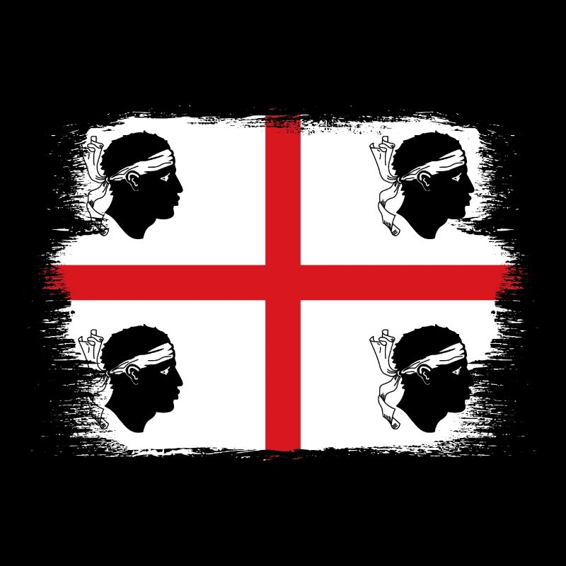 Drapeau de la Sardaigne Drapeau sarde Drapeau de la Sardaigne