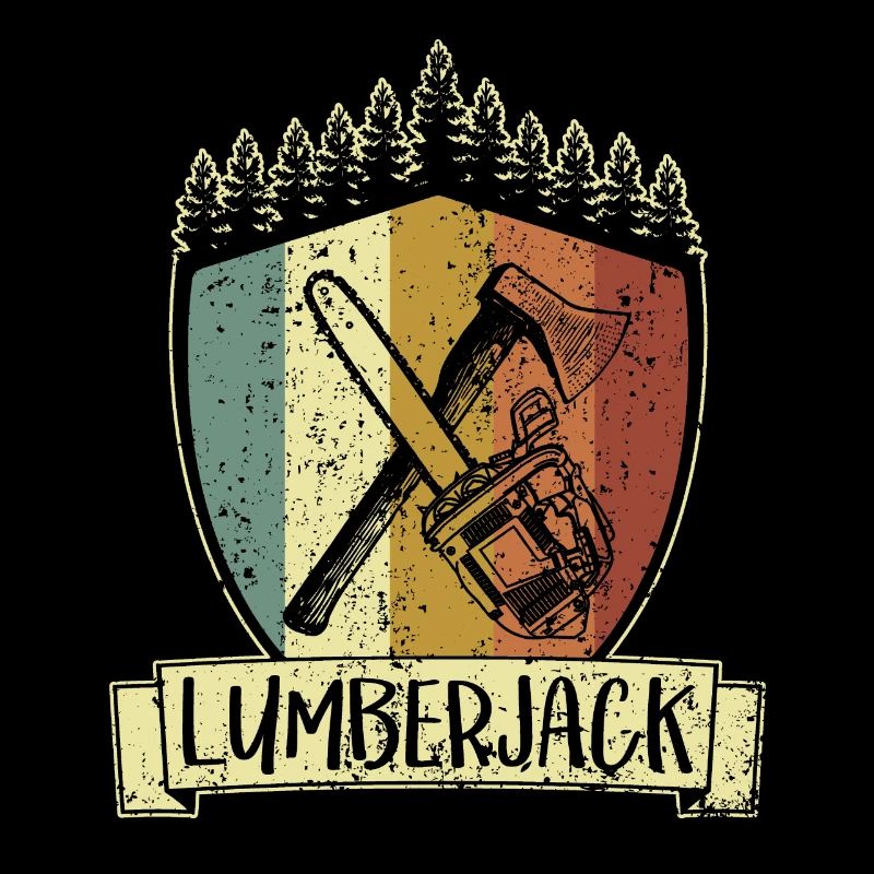 Lumberjack forest worker chainsaw