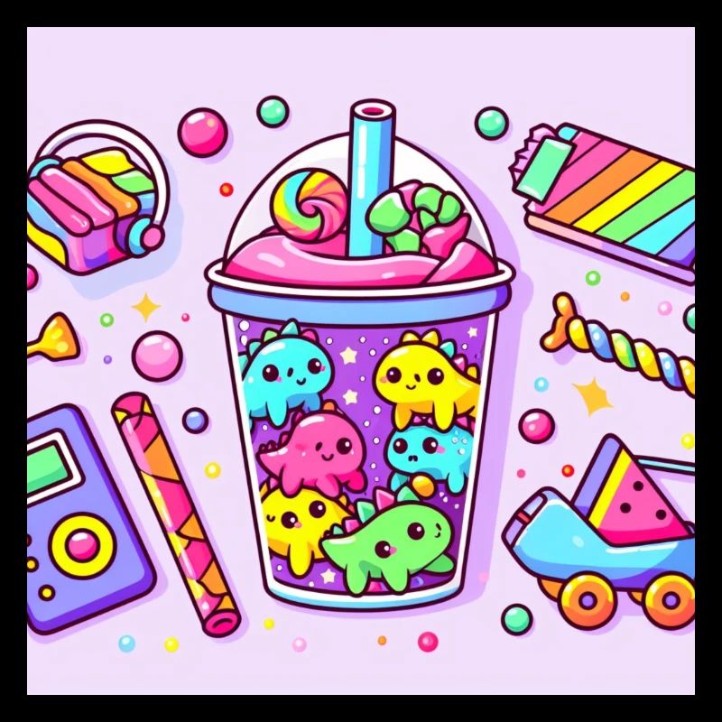 Kawaii Dino Bubbletea