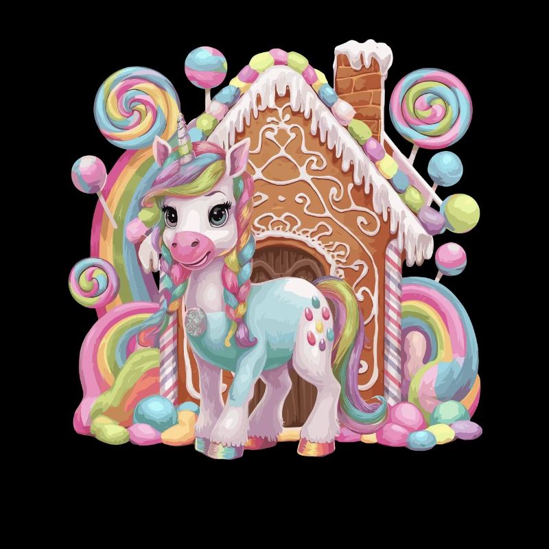 Candy Unicorn and Gingerbread House Magic