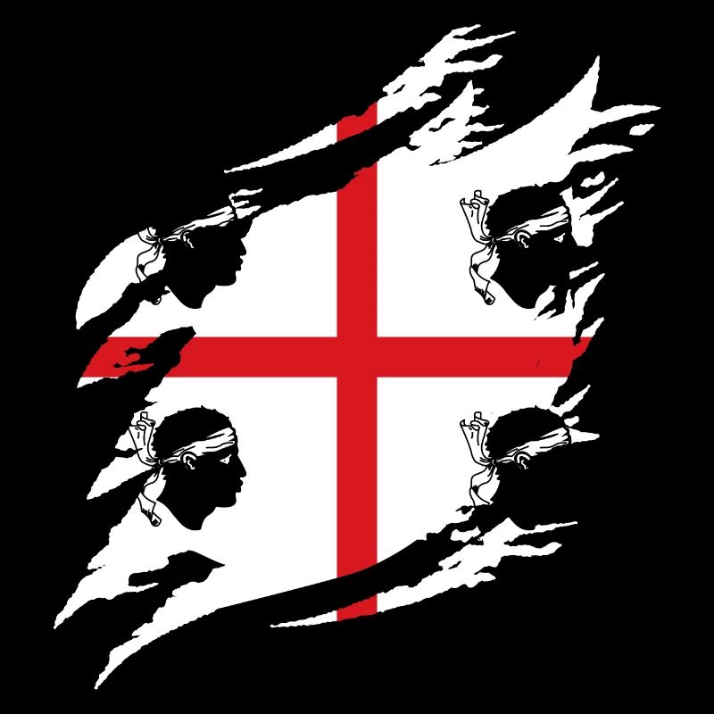 Drapeau de la Sardaigne Drapeau sarde Drapeau de la Sardaigne