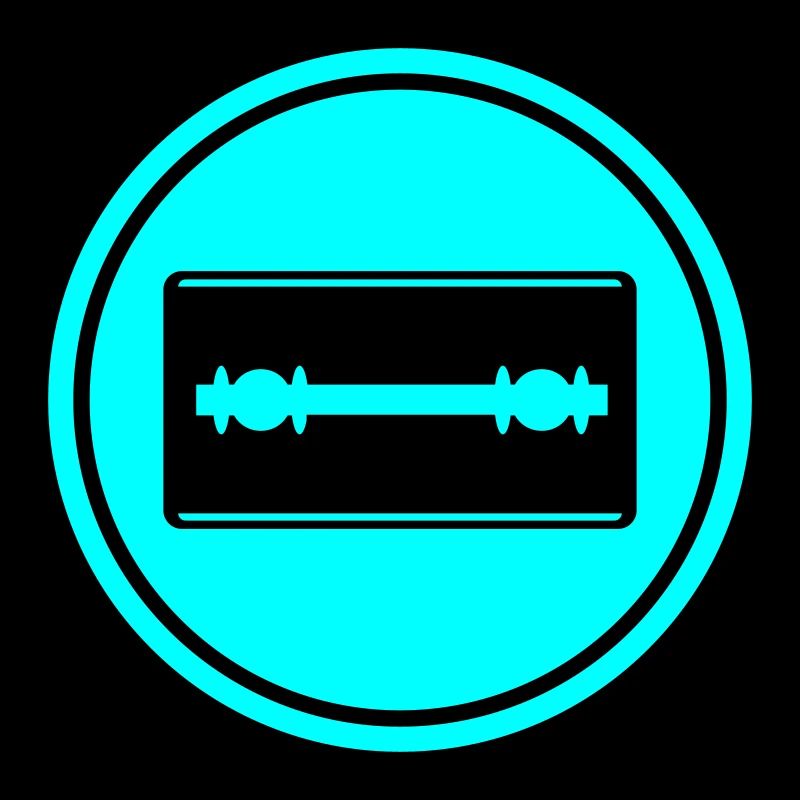 Rasierklinge Icon Kreis