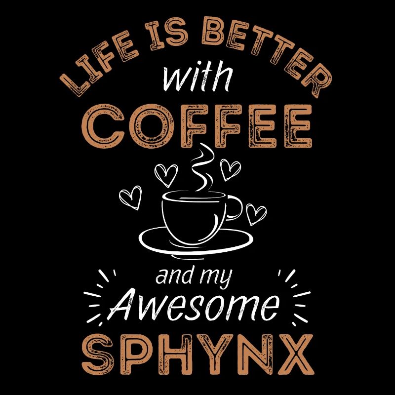 Sphynx Katze Kaffee Cafe