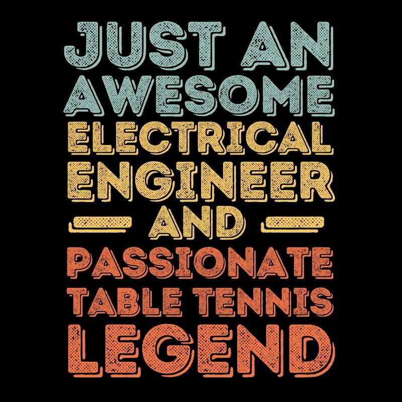 Electrical engineer table tennis retro