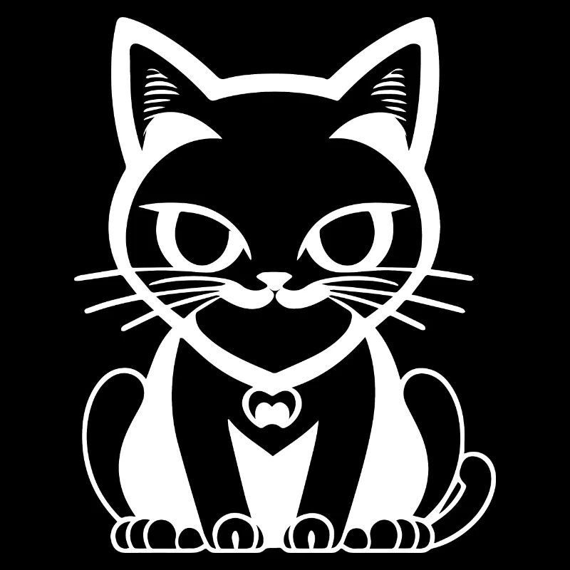 Funny Cat Silhouette Cheeky Fun Cats
