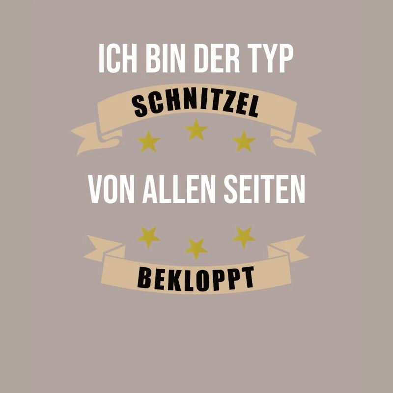 Typ Schnitzel Fleisch Essen Lustiger Spruch