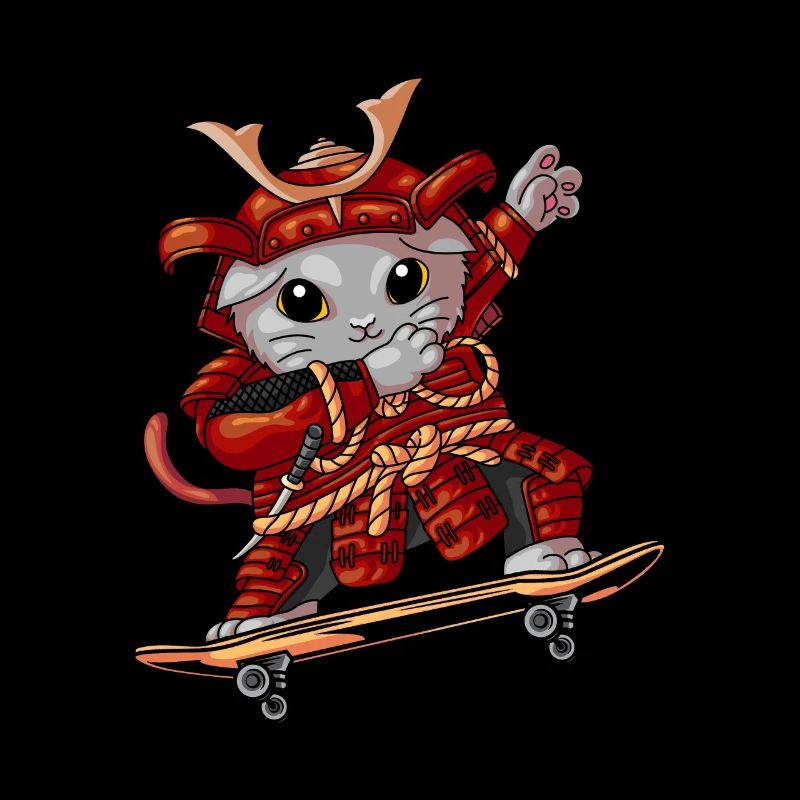 Skateboarder Katze