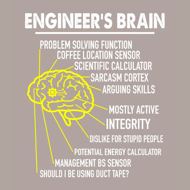 Future engineer's brain engineering student