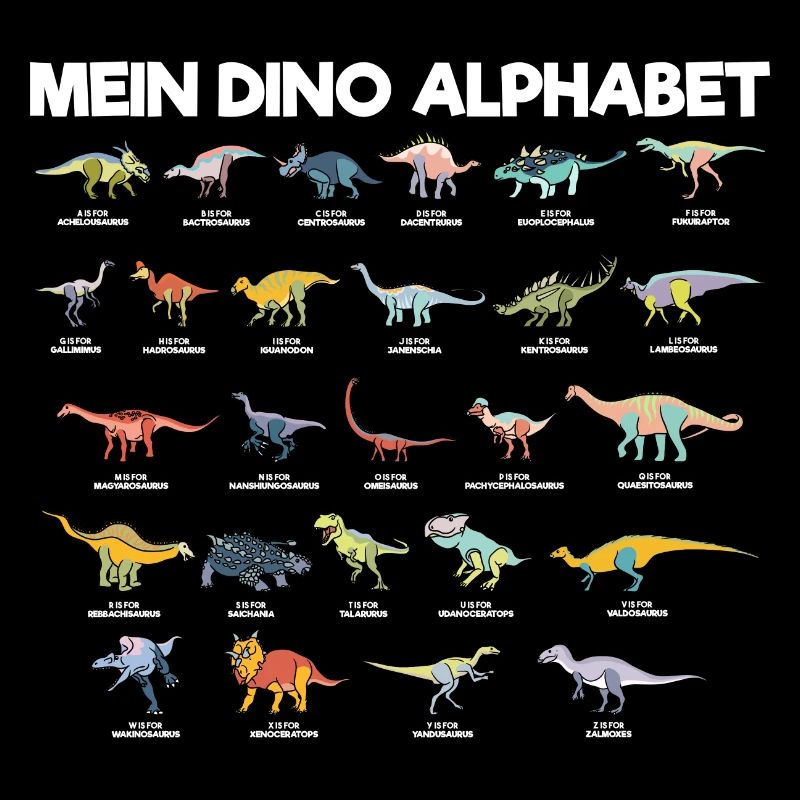 Dinosaurier Alphabet A-Z Dino ABC T-Rex