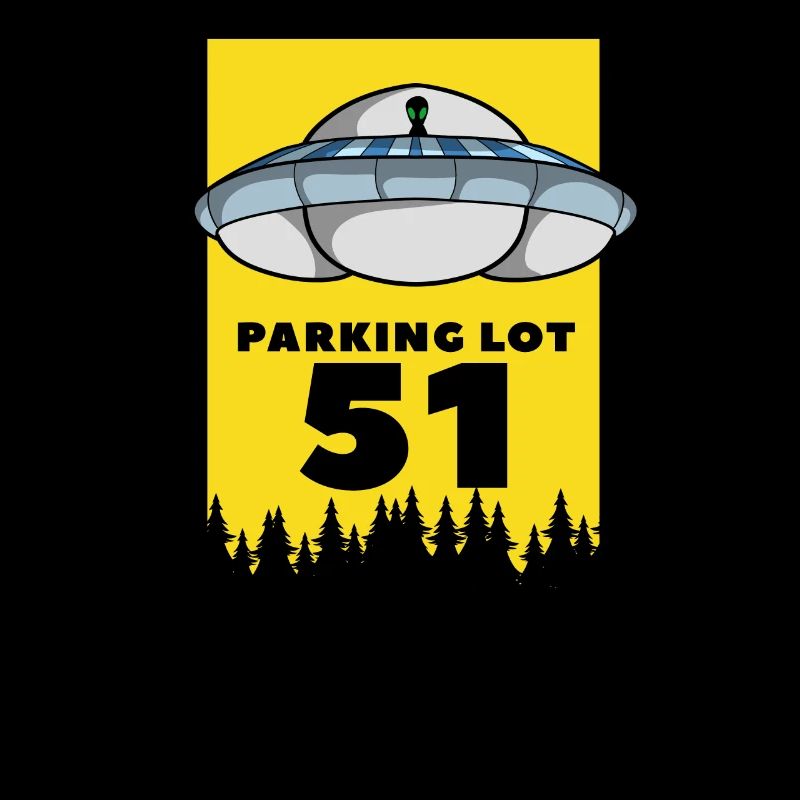 Alien UFO Parkplatz Erde Absturz Geschenkidee Spaß