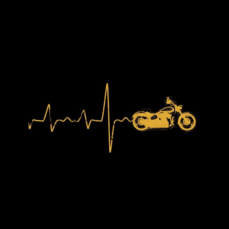 Motorcycle lovers heartbeat gift