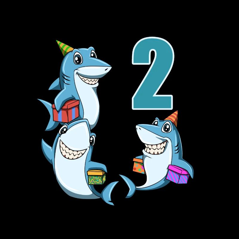 Requins et cadeaux - 2 ans pour les enfants