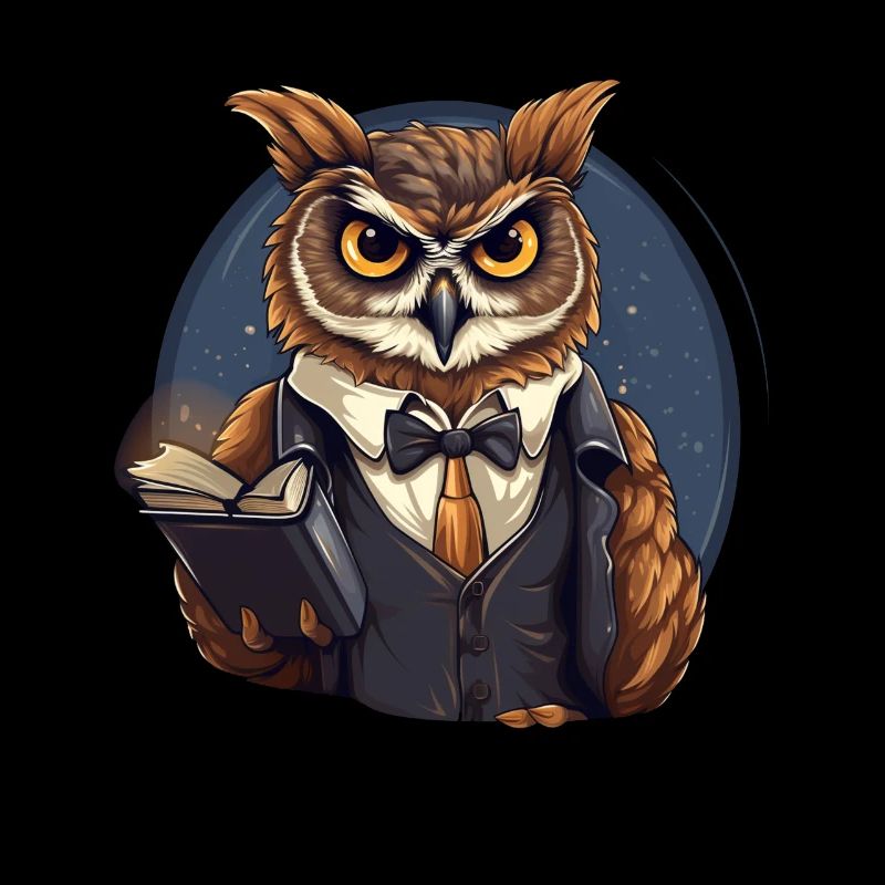 Lehrer Eule mit Buch
