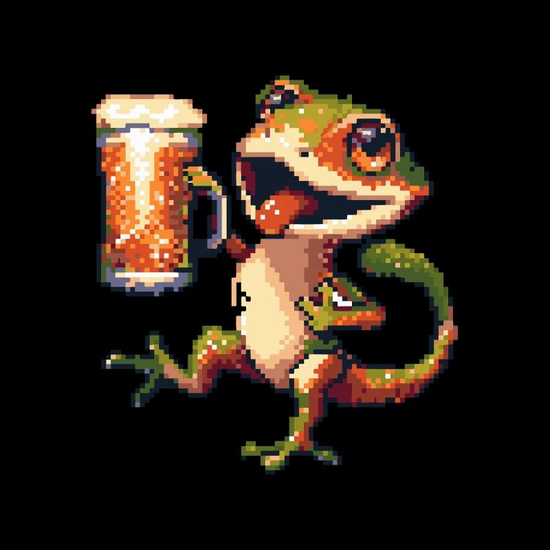 Bière Lizard Pixel