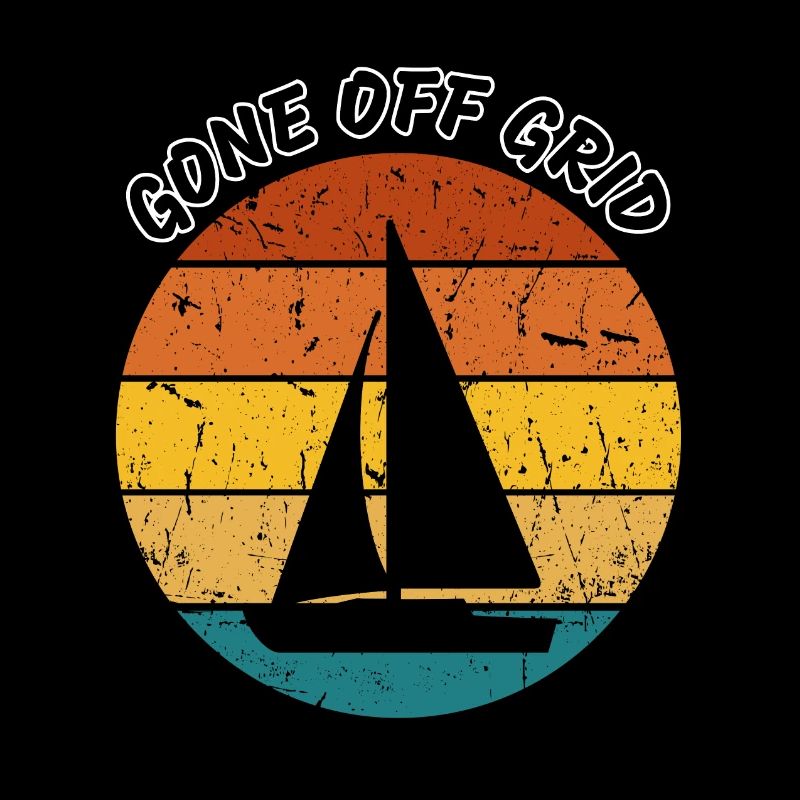 Sailing, off-grid, sailboat with sunset