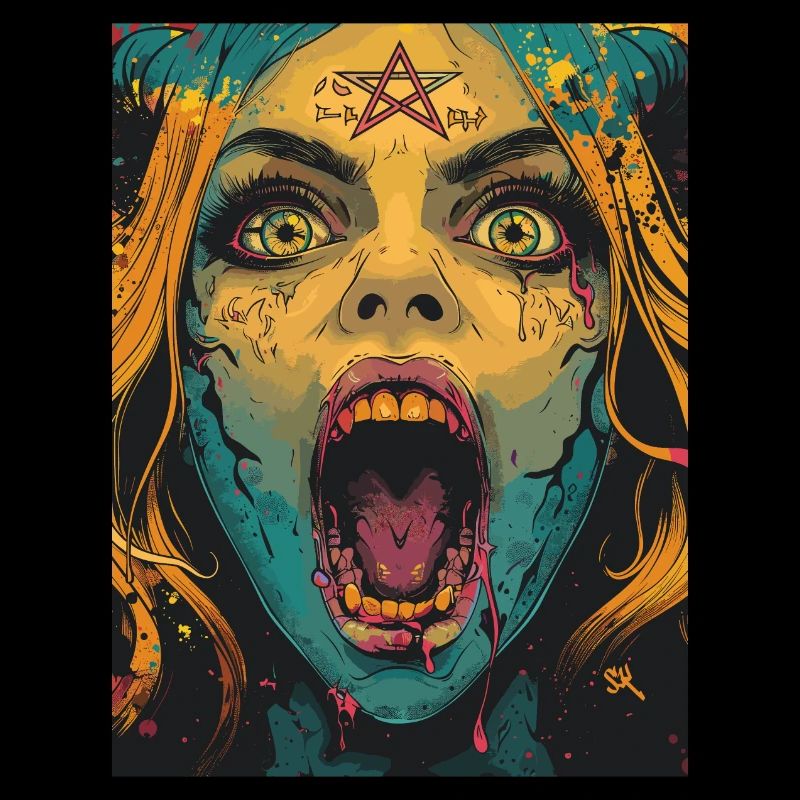 The Female Devil mit Pentagramm