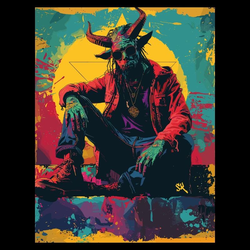 The Devil - Skull, Totenkopf, Teufel