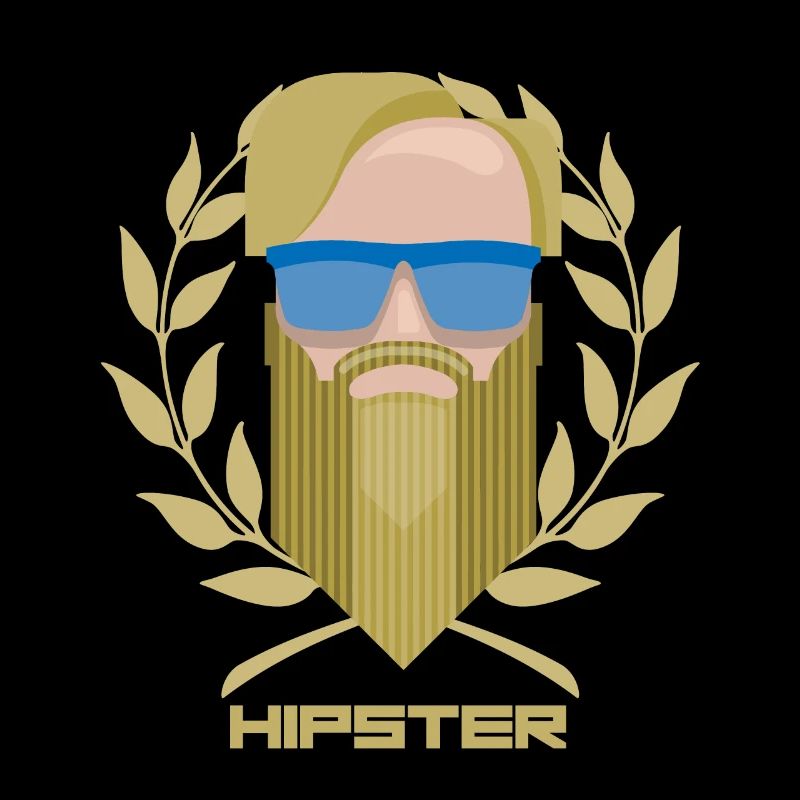 Hipster mit Brille und Bart
