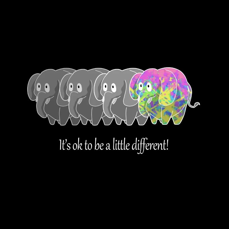 Vintage Elefant Es ist okay ein wenig anders